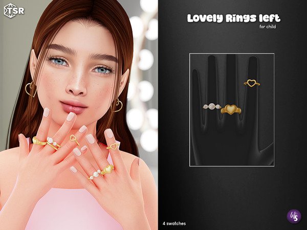 Sims 4 — Lovely Rings - left by WisteriaSims — for child