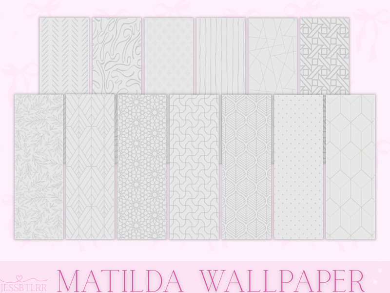Sims 4 architectural Build Mode detail CC Matilda Wallpaper by jessbtlrr
