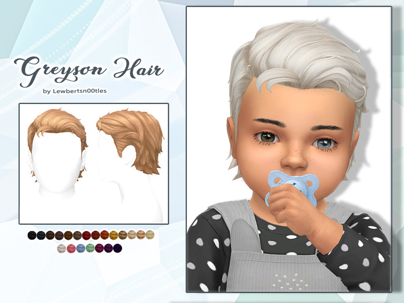 Sims 4 Maxis Match hair CC Greyson Hair - Infant version by Lewbertsn00tles