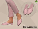 Sims 4 — Pointed Toe Heeled Mules by kapakijo — Pointed toe heeled mules available in 6 swatches.