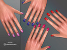 Sims 4 — Square Gel Nails by Suzue — New Mesh (Suzue)