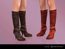 Sims 4 — Nuria Boots by Suzue — 16 Swatches for Female