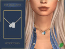 Sims 4 — Toi Et Moi Diamond Necklace by Pitted0live — Toi Et Moi style pendant on a chain necklace Custom catalog image