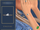 Sims 4 — Toi Et Moi Diamond Bangle by Pitted0live — Toi Et Moi style diamonds on a bangle bracelet Custom catalog image