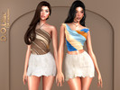 Sims 4 — Golden Mirage Set by DOLilac — Includes: (2 Top + Bottom)
