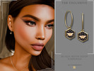 Sims 4 — Black Gold Moth Earring by Glitterberryfly — A gorgeous black and gold moth earring