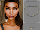 Sims 4 — Black Gold Moth Star Necklace by Glitterberryfly — A gold necklace with star pendant