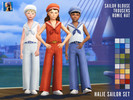 Sims 4 — Halie Sailor Set for Child by rustys_cc — Halie Sailor Blouse & Trousers & Hat Set for Child