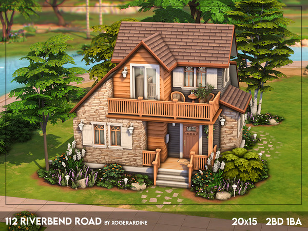 Sims 4 — Riverbend Road - NO CC by xogerardine — When I saw this house, I already had an idea of how I wanted it to look!