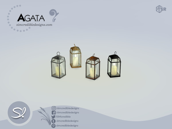 Sims 4 — Agata Candle small by SIMcredible! — by SIMcredibledesigns.com available at TheSimsResource 4 colors variations