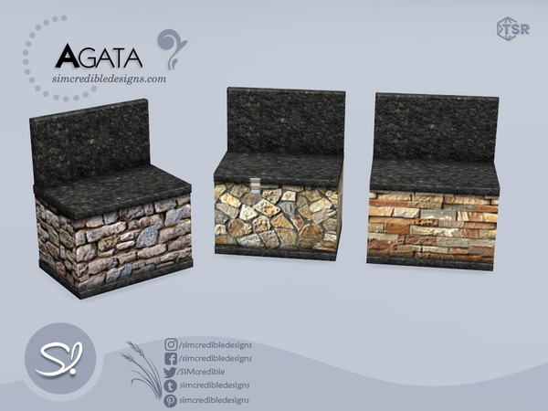 Sims 4 — Agata end table mini by SIMcredible! — by SIMcredibledesigns.com available at TheSimsResource 5 colors