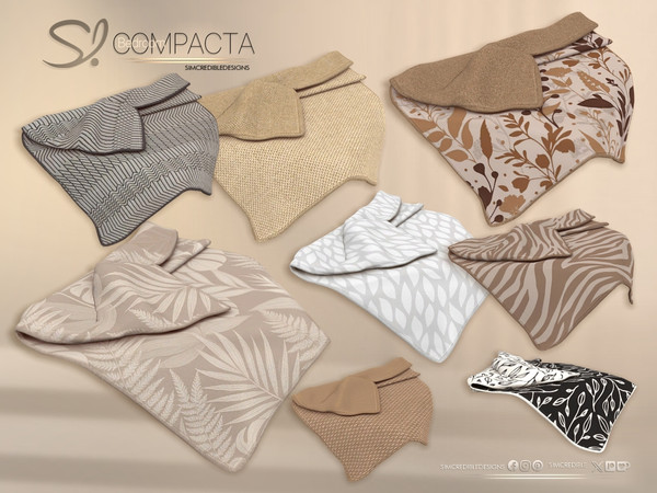 Sims 4 — Compacta Bedroom Bed Blanket by SIMcredible! — Bringing today the Compacta Bedroom. A cozy and stylish set