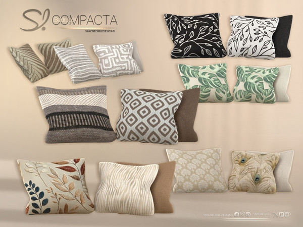 Sims 4 — Compacta Bedroom Bed Cushions by SIMcredible! — Bringing today the Compacta Bedroom. A cozy and stylish set