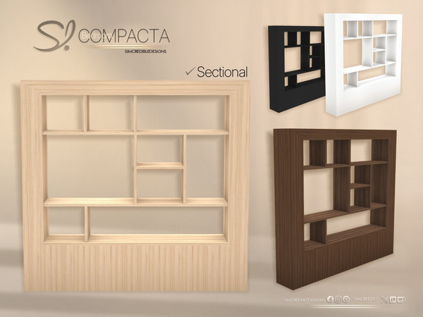 Sims 4 — Compacta Bedroom Shelves by SIMcredible! — Bringing today the Compacta Bedroom. A cozy and stylish set designed