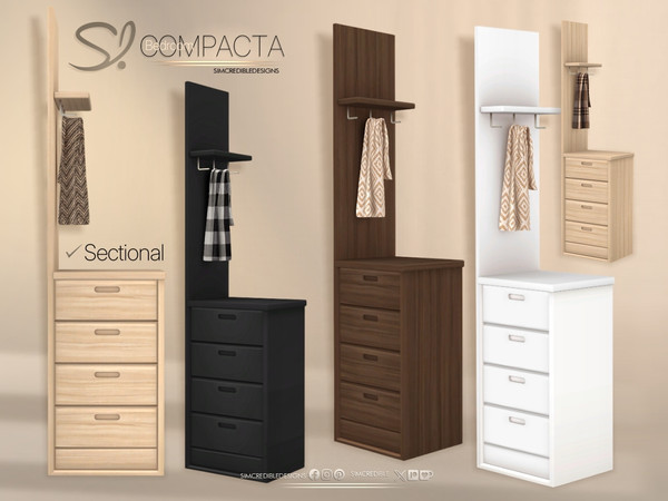 Sims 4 — Compacta Bedroom Dresser by SIMcredible! — Bringing today the Compacta Bedroom. A cozy and stylish set designed