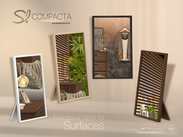 Sims 4 — Compacta Bedroom Mirror by SIMcredible! — Bringing today the Compacta Bedroom. A cozy and stylish set designed