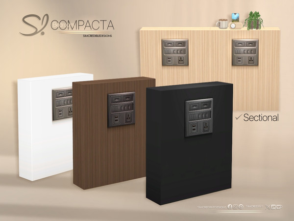 Sims 4 — Compacta Bedroom Charging Headboard by SIMcredible! — Bringing today the Compacta Bedroom. A cozy and stylish