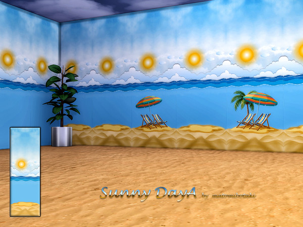 Sims 4 — Sunny DayA by matomibotaki — Let the sunshine into your home, you can bring it to your wall with this cheerful