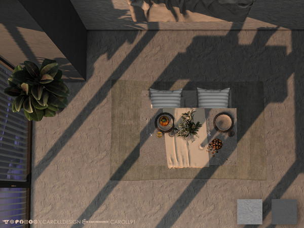 Sims 4 — Intonacare Floor 2 by Caroll912 — A 2-swatch textured stone floor in grey tones. Suitable for indoor and outdoor