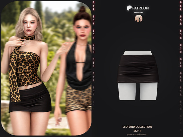 Sims 4 — Leopard Collection - 1 Skirt by busra-tr — Note: This release was previously shared with my Patreon supporters