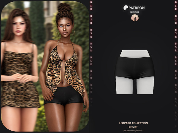 Sims 4 — Leopard Collection - 4 Short by busra-tr — Note: This release was previously shared with my Patreon supporters