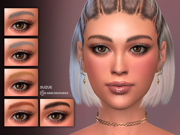 Sims 4 — Aveline Eyebrows by Suzue — Aveline Eyebrows N33