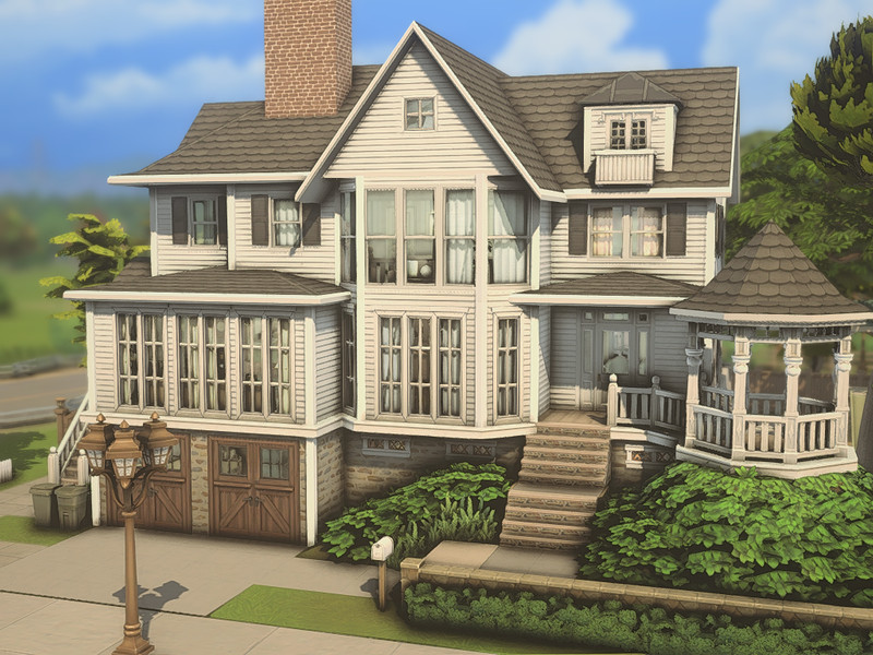 Sims 4 CC Country Family House - NO CC by plumbobkingdom