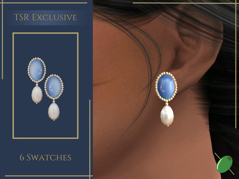 Sims 4 CC Royal Pearl Earrings by Pitted0live