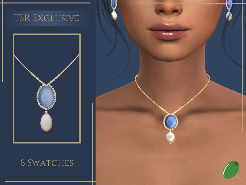 Sims 4 CC Royal Pearl Necklace by Pitted0live