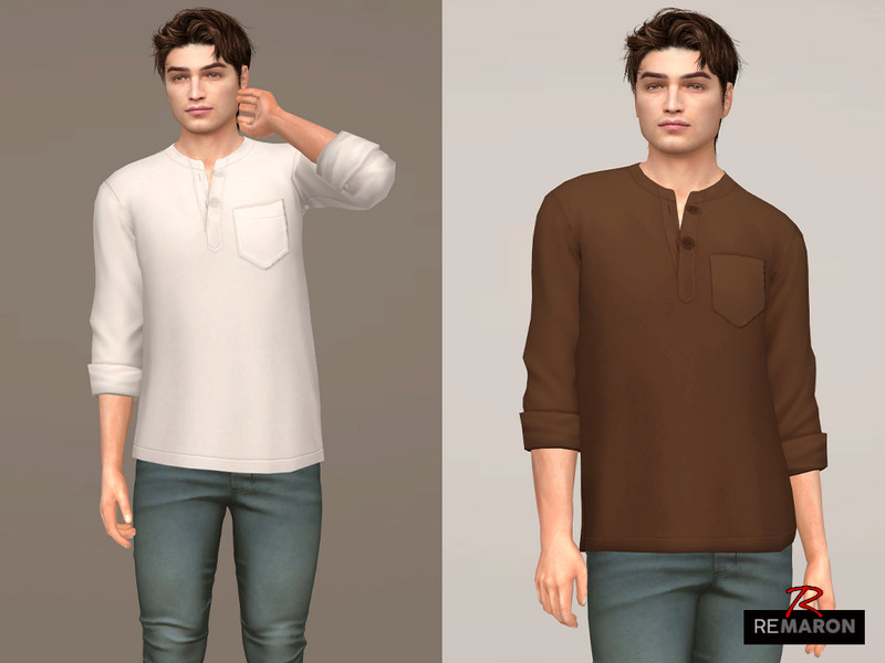 Sims 4 fall clothing CC Sweater Menswear by remaron