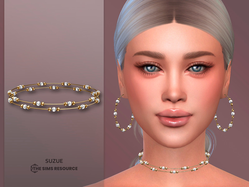Sims 4 necklace CC Nella Necklace by Suzue