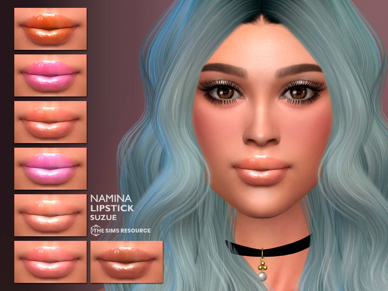 Sims 4 lip and mouth detail CC Namina Lipstick by Suzue