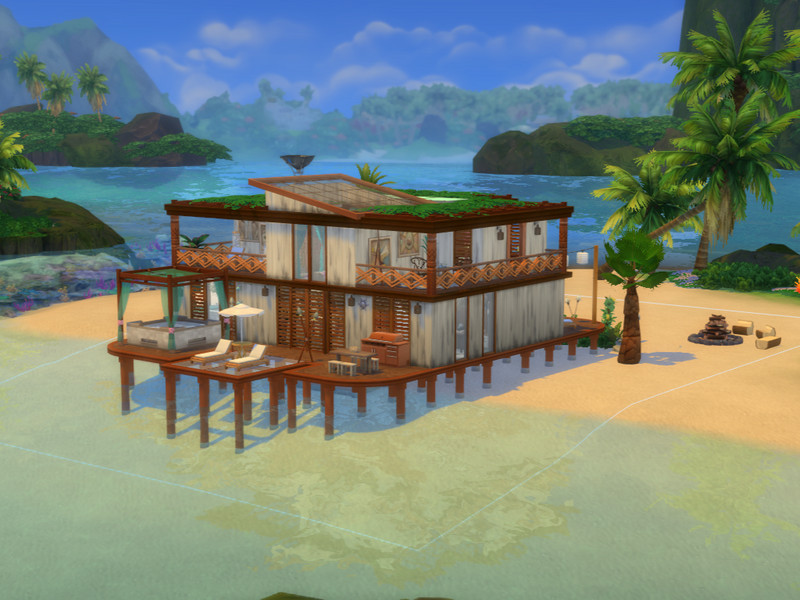 Sims 4 outdoor living and leisure CC Beach Viewpoint by FairyMeadow