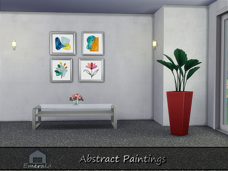 Sims 4 wall art CC Abstract Painting2 by Emerald