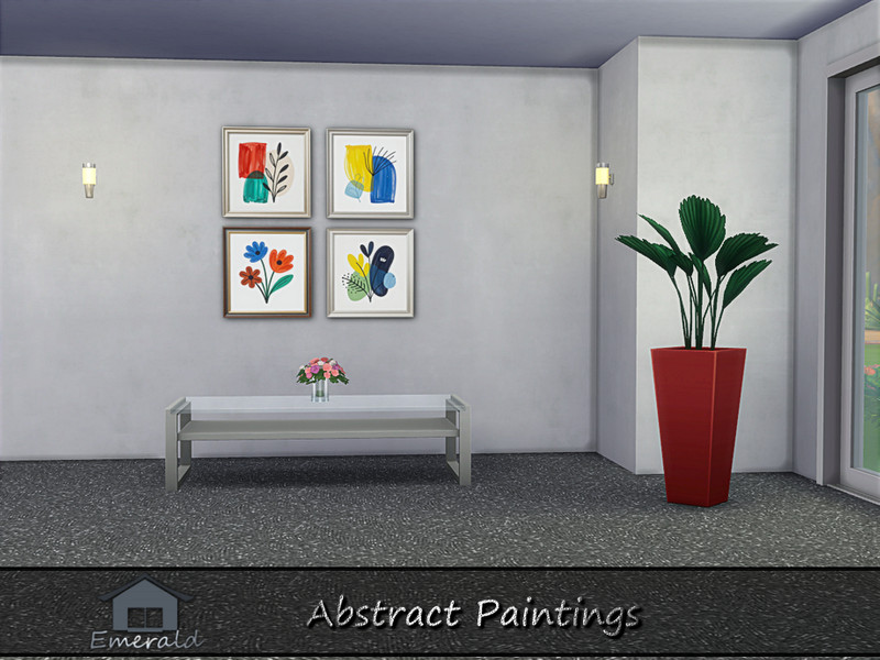 Sims 4 wall art CC Abstract Painting4 by Emerald