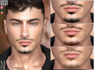 Sims 4 — Matt Beard by MagicHand — Goatee beard in 13 colors - HQ Compatible.