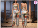Sims 4 — Coconut Set by Harmonia — Top - 8 Swatches