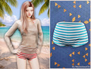 Sims 4 — Striped bikini bottoms by MysteriousOo — Matching striped bikini bottoms with a comfortable low rise fit. The