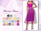 Sims 4 — Davina Dress by Lewbertsn00tles — An elegant formal dress adorned with diamonds across a semi-transparent skirt.