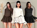 Sims 4 — Soft Contrast Set by DOLilac — Includes: (Top + Bottom)