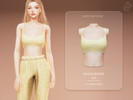Sims 4 — Homebody Top by GoldFishSims — A cozy cropped top with a soft, relaxed fit and a clean, simple silhouette. 15