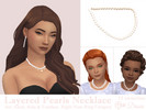 Sims 4 — Layered Pearls Necklace by Dissia — Layered extra version of pearls, that you can mix with other necklaces!