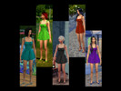 Sims 4 — Lace Mini Dress Set by alisserpo82 — An elegant lace mini dress with black, purple and blue recolors for your