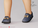 Sims 4 — Toddler Bow Accent Slip-On Sneakers by FlyStone — Toddler casual slip-on shoes featuring a rounded toe, soft