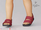 Sims 4 — Toddler Double-Strap Platform Sandals by FlyStone — Toddler platform sandals featuring an open toe, two wide