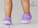 Sims 4 — Toddler Velcro Strap Platform Sneakers by FlyStone — Toddler casual platform sneakers featuring a rounded toe,