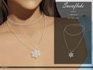 Sims 4 — Snowflake Necklace by Luminescent-cc — -4 Swatches