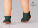 Sims 4 — Toddler Chelsea Ankle Boots by FlyStone — Toddler ankle boots featuring a clean slip-on Chelsea silhouette,