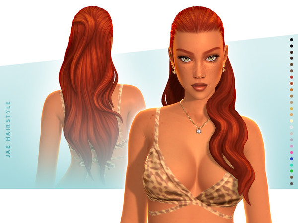 Sims 4 — Jae Hairstyle by simcelebrity00 — The perfect wet look is here - 24 EA colors - Teen-Elder - Feminine Framed