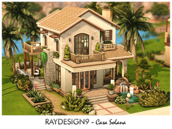 Sims 4 — Casa Solana by RayDesign9 — I build this lot in Oasis Spring 20x30 lot size and 2 floor. This house has :
